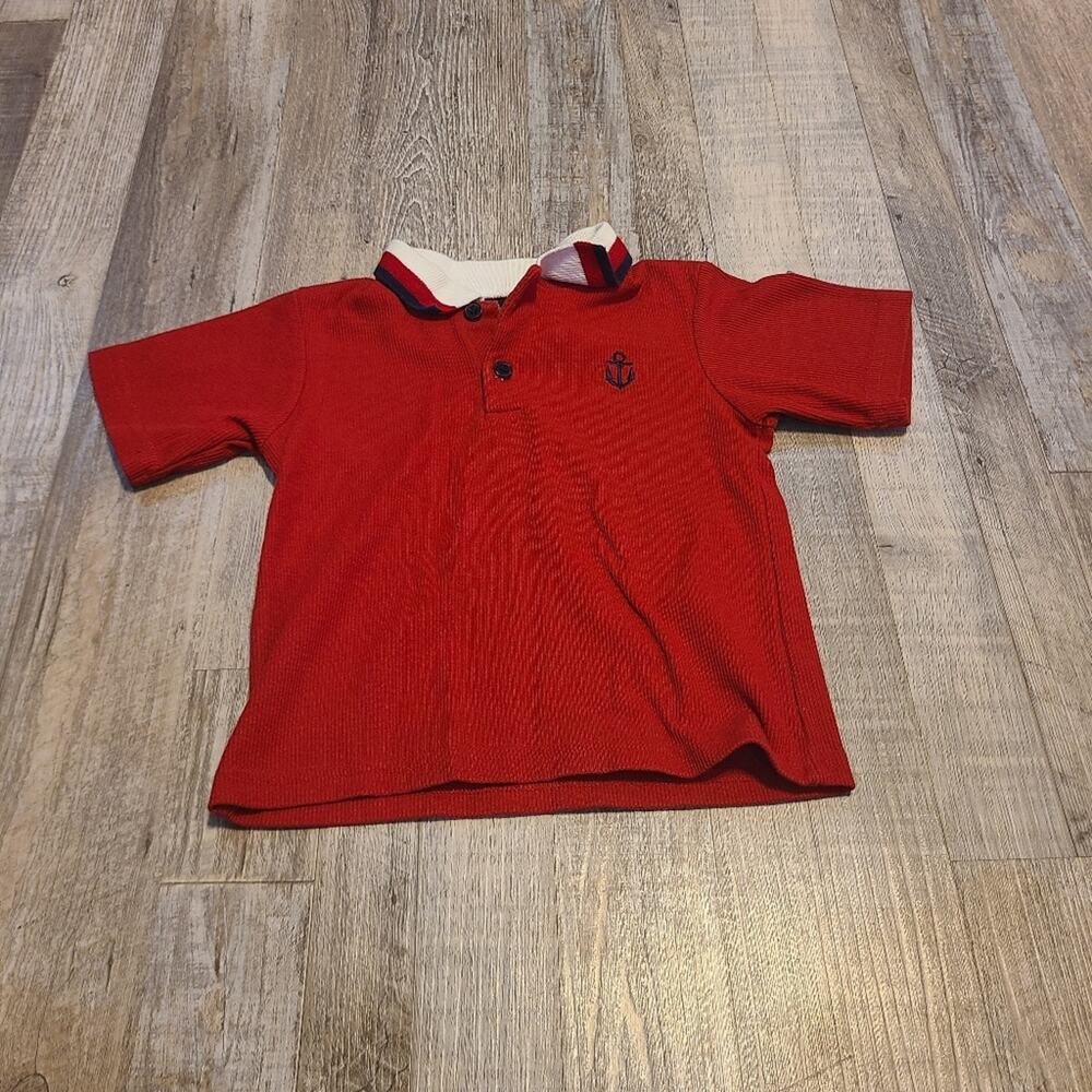 Okie dokie 4t boys red polo shirt